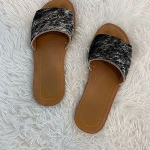 Cowhide sandals